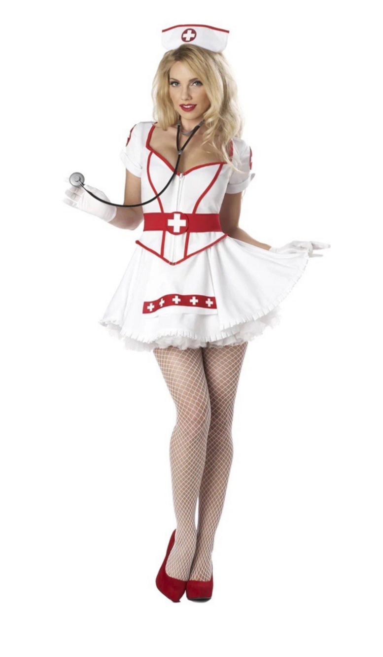 New Sexy Women Nurse Heart Breaker Doctor Costume Adult Large (10-12) #01169